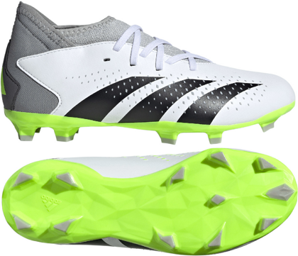 Szaro-seledynowe buty piłkarskie Adidas Predator Accuracy.3 IE9504 - Junior