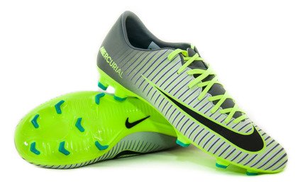 Szaro-zielone buty piłkarskie Nike Mercurial Victory FG 831964-003