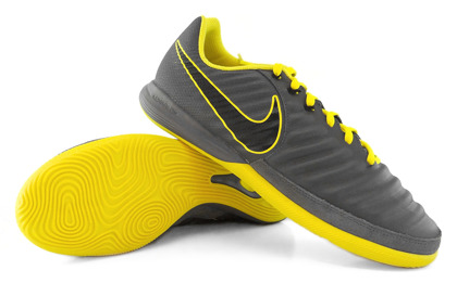 Szaro-żółte buty piłkarskie na halę Nike Tiempo Lunar Legend Pro IC AH7246-070