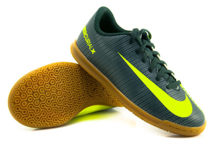Zielone buty piłkarskie na halę Nike Mercurial Vortex IC CR7 852533-376