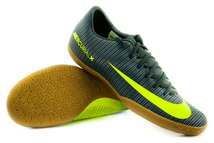 Zielone buty piłkarskie na halę Nike MercurialX Vapor IC CR7 852488-376 JR