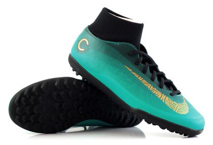 Zielono-czarne buty piłkarskie na orlik Nike Mercurial Superfly Club CR7 TF AJ3570-390