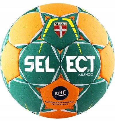 Zielono-pomarańczowa piłka do piłki ręcznej Select Mundo r2