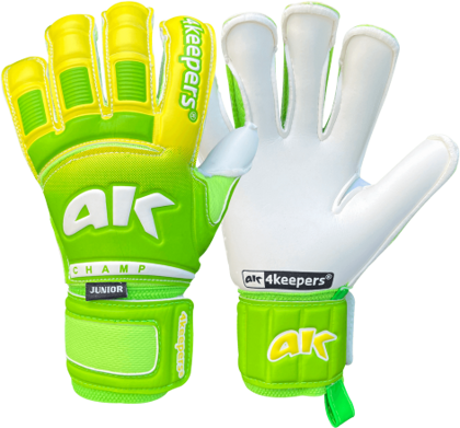 Zielono-żółte rękawice bramkarskie 4Keepers Champ Junior VI HB