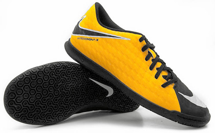 Żółto-czarne buty piłkarskie na halę Nike Hypervenom Phade IC 852583-801 JR