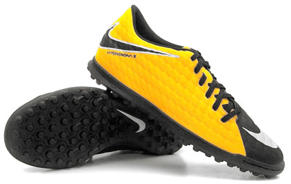 Żółto-czarne buty piłkarskie na orlik Nike Hypervenom Phade TF 852585-801 JR