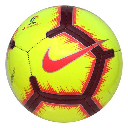 Żółto-czerwona piłka nożna Nike Pitch La Liga SC3318-702 r4