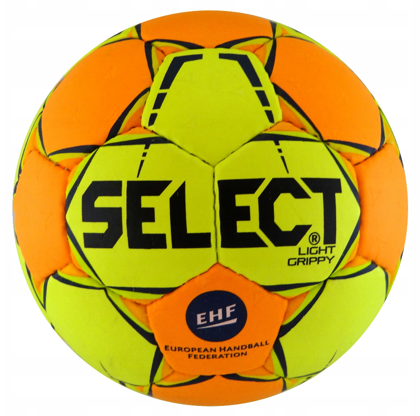 Żółto-pomarańczowa piłka do piłki ręcznej Select Light Grippy EHF - rozmiar 1 