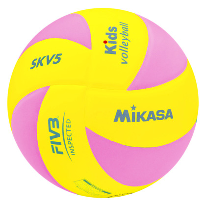 Zółto-różowa piłka do piłki siatkowej Mikasa SKV5 r5 